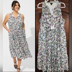 NWT Torrid Chessie Midi Gauze Tiered Dress sz 2X